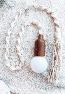 LED cordless macrame light
