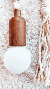 LED cordless macrame light